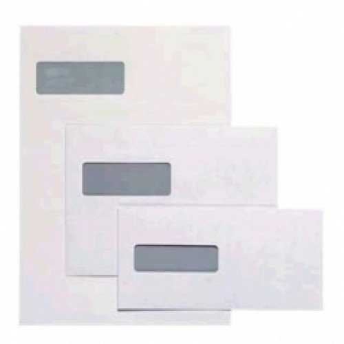 самоклеящийся почтовый конверт E5 College 156x220мм, с "окном" (вырез на лицевой стороне конверта, закрытый прозрачной пленкой), 1000 шт/уп image 1