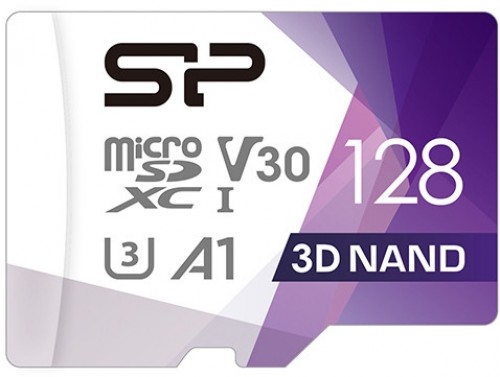 Silicon Power memory card microSDXC 128GB Superior Pro V30 + adapter image 1