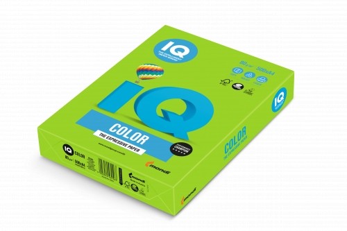 Krāsains papīrs IQ A4 80g, 500 loksnes, LG46 Lime Green image 1