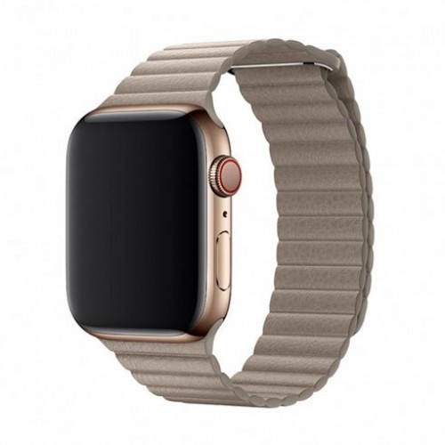 Devia Elegant Leather Loop(44mm) for Apple Watch stone image 1