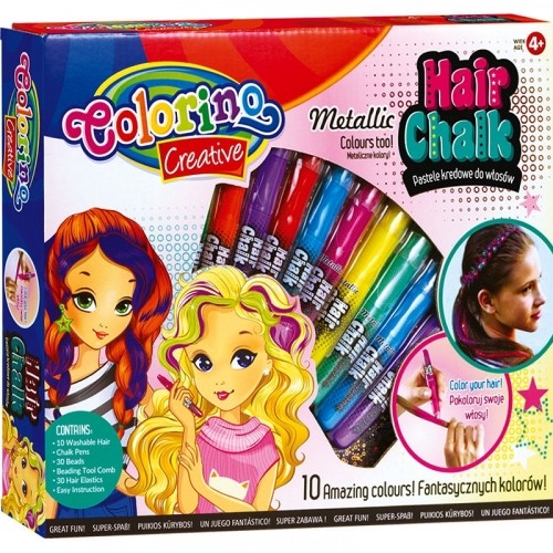 Colorino Kids COLORINO CREATIVE Krīts matu krāsošanai 10 krāsas, 68635PTR image 1