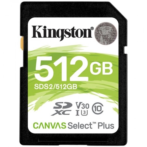 Kingston 512GB SDXC Canvas Select Plus 100R C10 UHS-I U3 V30 EAN: 740617298192 image 1