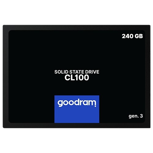 GOODRAM CL100 GEN. 3 240GB SSD, 2.5” 7mm, SATA 6 Gb/s, Read/Write: 520 / 400 MB/s image 1