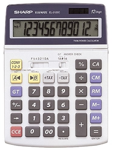 Galda kalkulators Sharp SH-EL2125C sudraba image 1