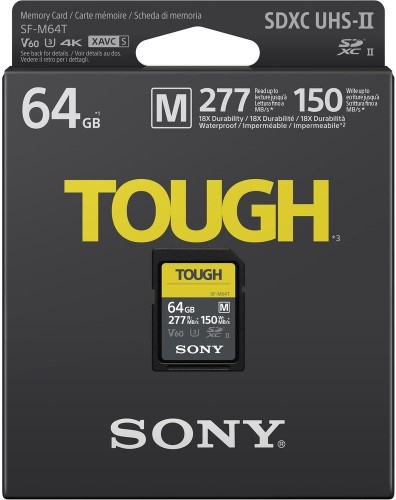 Sony memory card SDXC 64GB M Tough UHS-II C10 U3 V60 image 1