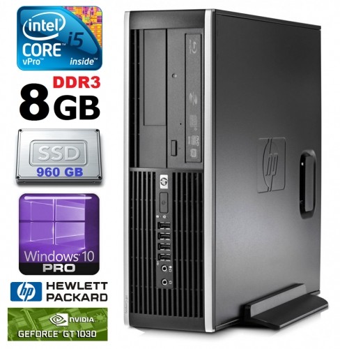 Hewlett-packard HP 8100 Elite SFF i5-650 8GB 960SSD GT1030 2GB DVD WIN10Pro image 1