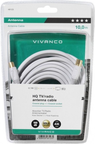 Vivanco koaksiālais kabelis HQ 10m (48123) image 1