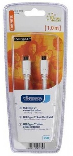Vivanco kabelis USB-C 1m (45293) image 1