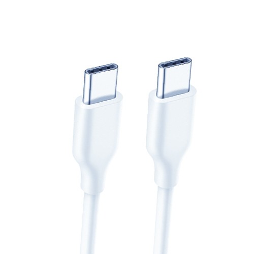 Cable Type-C - Type-C (in plastic bag, white, 1.8m) image 1
