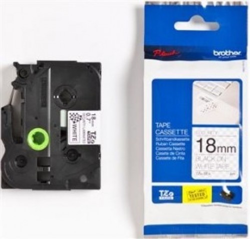 Brother TZe-SE4 uzl.lente"Security" ar drošības indikāciju, melns uz balta,18mm image 1