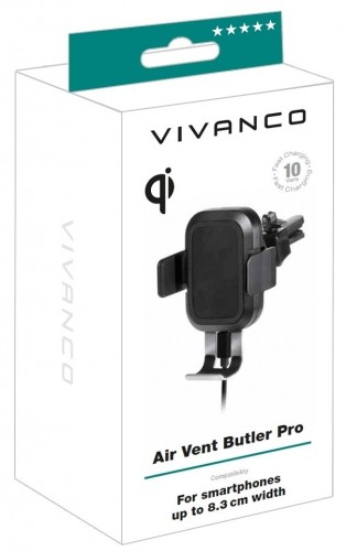 Vivanco phone car mount Butler Pro QI (61632) image 1