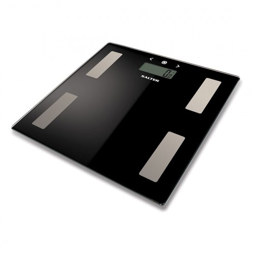 Salter 9150 BK3R Black Glass Analyser Bathroom Scales image 1