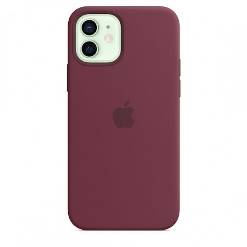 Apple  Silicone Case with MagSafe for iPhone 12 mini Plum Purple image 1