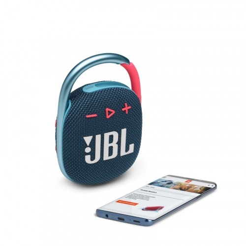 JBL ūdensizturīga portatīvā skanda ar karabīni, zila/rozā - JBLCLIP4BLUP image 1