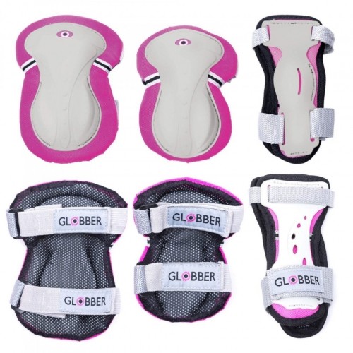 GLOBBER elbow and knee pads PROTECTIVE JUNIOR  DEEP PINK XS RANGE B ( 25-50KG ),541-110 image 1