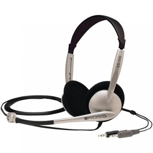 Koss Headphones CS100 Headband/On-Ear, 3.5mm (1/8 inch), Microphone, Black/Gold, image 1