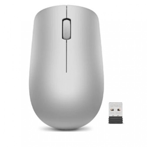 Lenovo Wireless Mouse 530 Optical Mouse, Platinum Grey, 2.4 GHz Wireless via Nano USB image 1