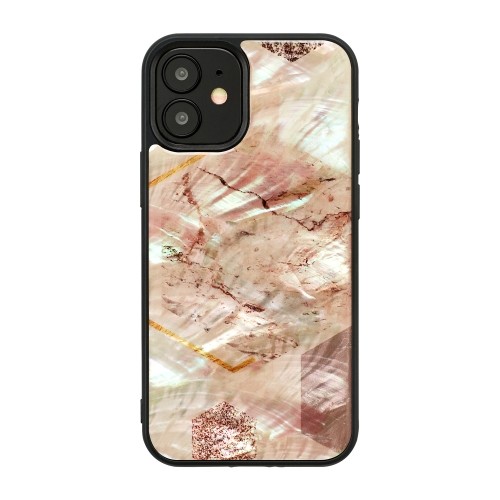 iKins case for Apple iPhone 12 mini pink marble image 1