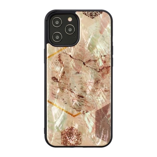 iKins case for Apple iPhone 12/12 Pro pink marble image 1