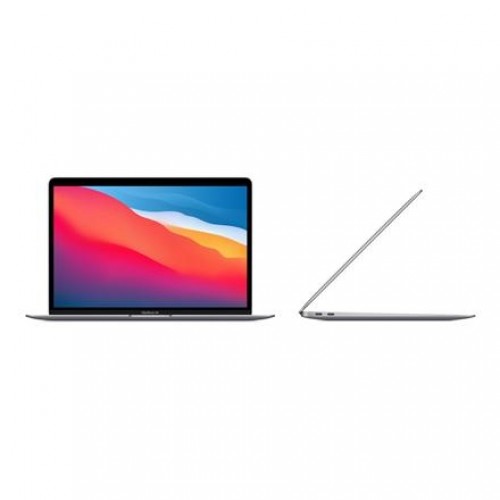 Apple MacBook Air Space Grey, 13.3 ", IPS, 2560 x 1600, Apple M1, 8 GB, SSD 256 GB, Apple M1 7-core GPU, Without ODD, macOS, 802.11ax, Bluetooth version 5.0, Keyboard language Russian, Keyboard backlit, Warranty 12 month(s), Battery warranty 12 month(s),  image 1