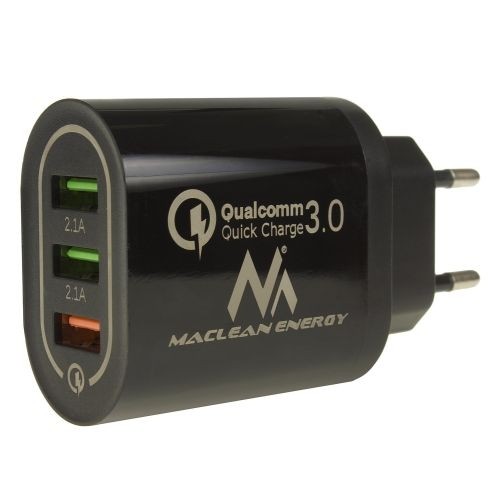 Maclean Energy MCE479B 3xUSB lādētājs QC 3.0 image 1
