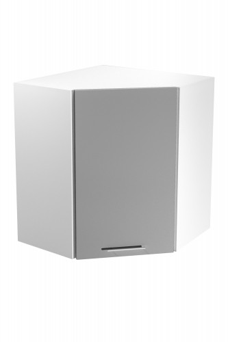 Halmar VENTO GN-60/72 corner top cabinet, color: white / light grey image 1