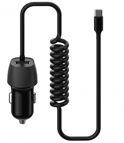 Platinet car power adapter 3.4A USB-A + USB-C (45483) image 1