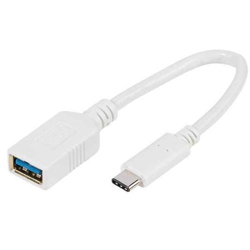 Vivanco USB 3.0 C-A F-M 0.1m USB cable USB 3.2 Gen 1 (3.1 Gen 1) USB C USB A White image 1
