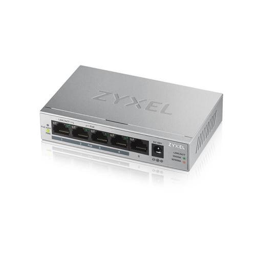 Zyxel GS1005HP Unmanaged Gigabit Ethernet (10/100/1000) Power over Ethernet (PoE) Silver image 1