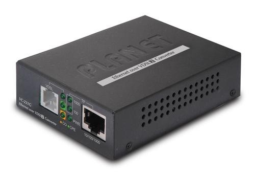 PLANET VC-231G network media converter 1000 Mbit/s Black image 1