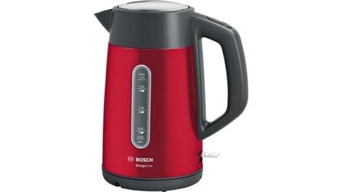 Bosch TWK4P434 electric kettle 1.7 L 2400 W Black, Red image 1