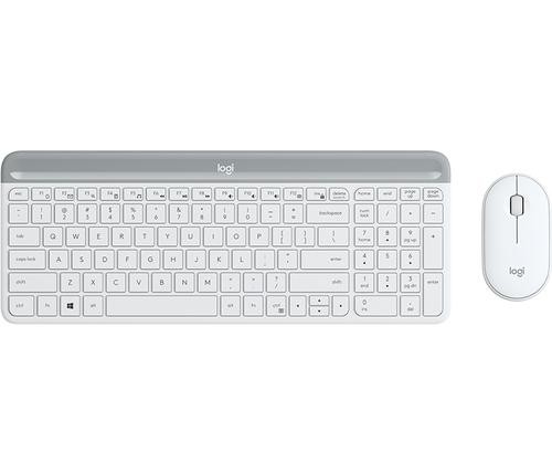 Logitech MK470 Slim Wireless Combo keyboard RF Wireless QWERTY Danish, Finnish, Norwegian, Swedish Silver, White image 1