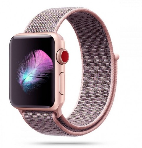 Tech-Protect ремешок для часов Nylon Apple Watch 38/40mm, pink sand image 1