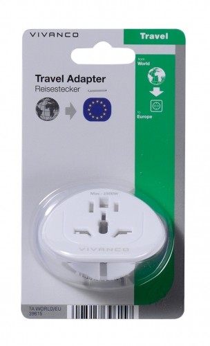 Vivanco travel adapter World-EU (39615) image 1