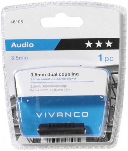 Vivanco аудио адаптер 3,5 мм - 3.5 мм (46108) image 1
