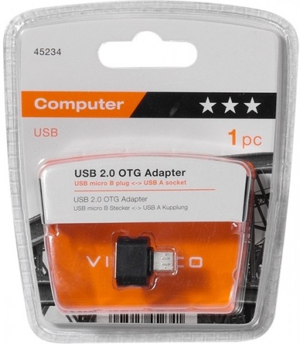 Vivanco адаптер microUSB - USB-A OTG (45234) image 1