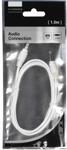 Vivanco кабель 3.5мм - 3.5мм 1м, белый (35811) image 1