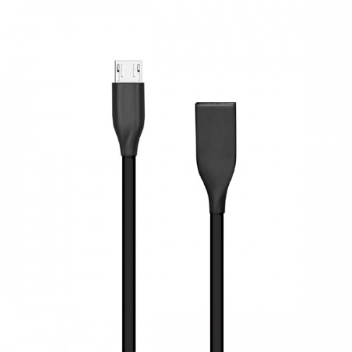 Extradigital Силиконовый кабель USB - Micro USB (черный, 1m) image 1