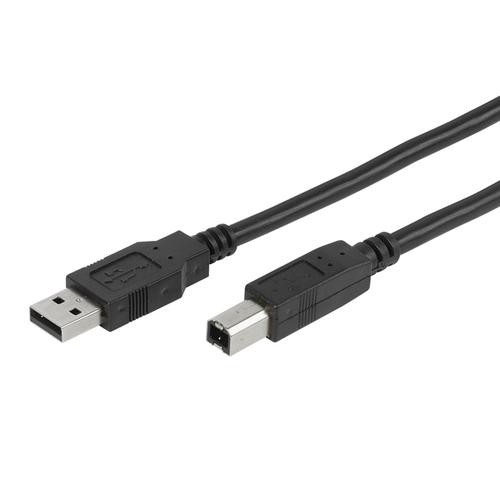Vivanco CC U4 18 USB cable 1.8 m USB 2.0 USB A USB B Black image 1