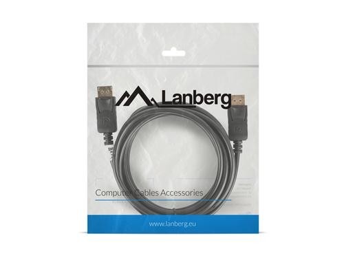 Lanberg CA-DPDP-10CC-0030-BK DisplayPort cable 3 m Black image 1