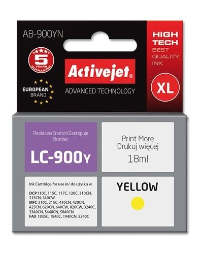 Activejet ink for Brother LC900Y image 1