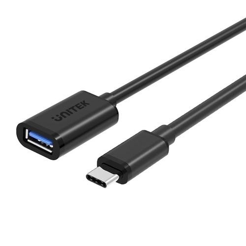 UNITEK Y-C476BK USB cable 0.2 m USB 3.2 Gen 1 (3.1 Gen 1) USB C USB A Black image 1