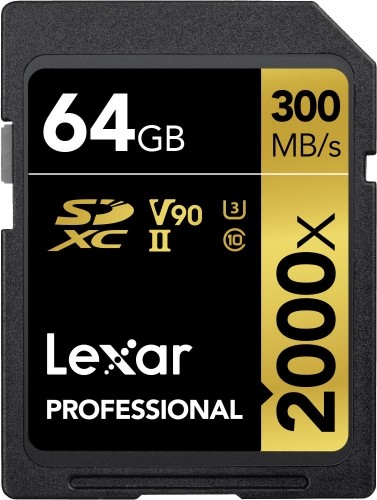 Lexar memory card SDXC 64GB Professional 2000x UHS-II U3 V90 image 1