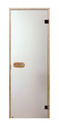 HARVIA STG 8 x 19 (D81905M) 790x1890 mm, Satin/Pine All-glass sauna door image 1