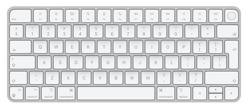 Apple Magic keyboard USB + Bluetooth English Aluminium, White image 1