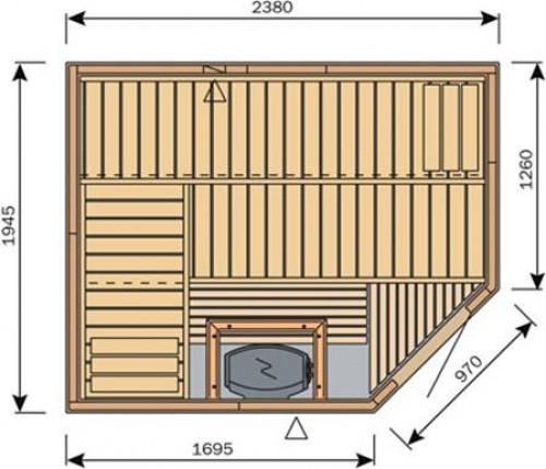 HARVIA Variant Formula S2520R sauna image 1