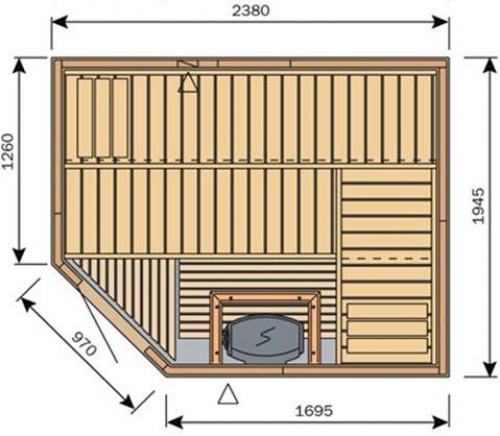 HARVIA Variant Formula S2520L sauna image 1