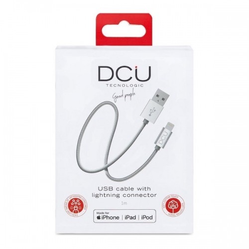 Dcu Tecnologic USB lādētāja kabelis Lightning  iPhone DCU Sudrabains 1 m image 1