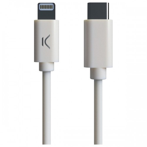 USB-C uz Lightning Kabelis KSIX MFI (1 m) Balts image 1