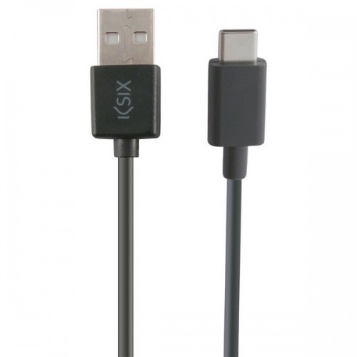USB-C Cable to USB KSIX 3 m Melns image 1